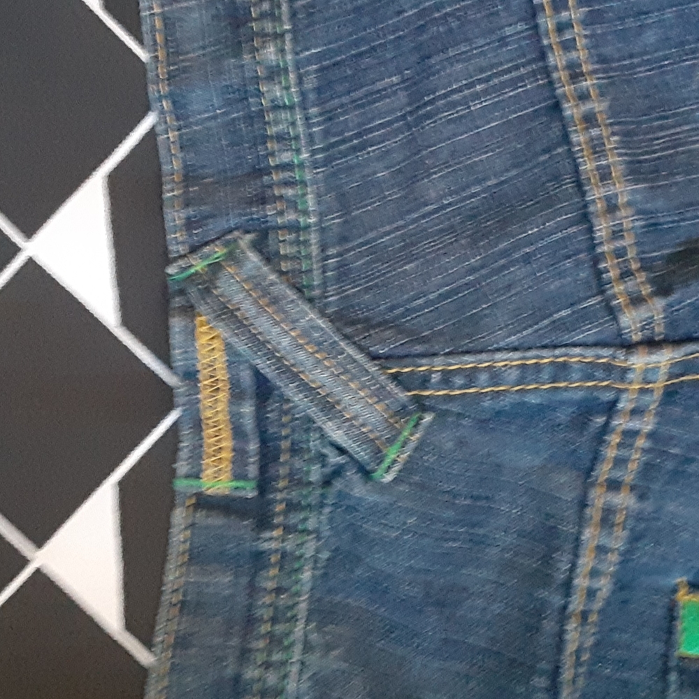 Tool Jean's, colorful checkerboard pockets,  size 44 - Picture 12 of 14
